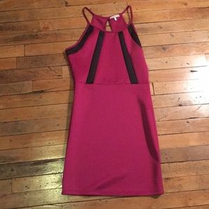 NWOT CHARLOTTE RUSSE Pink open back body con dress